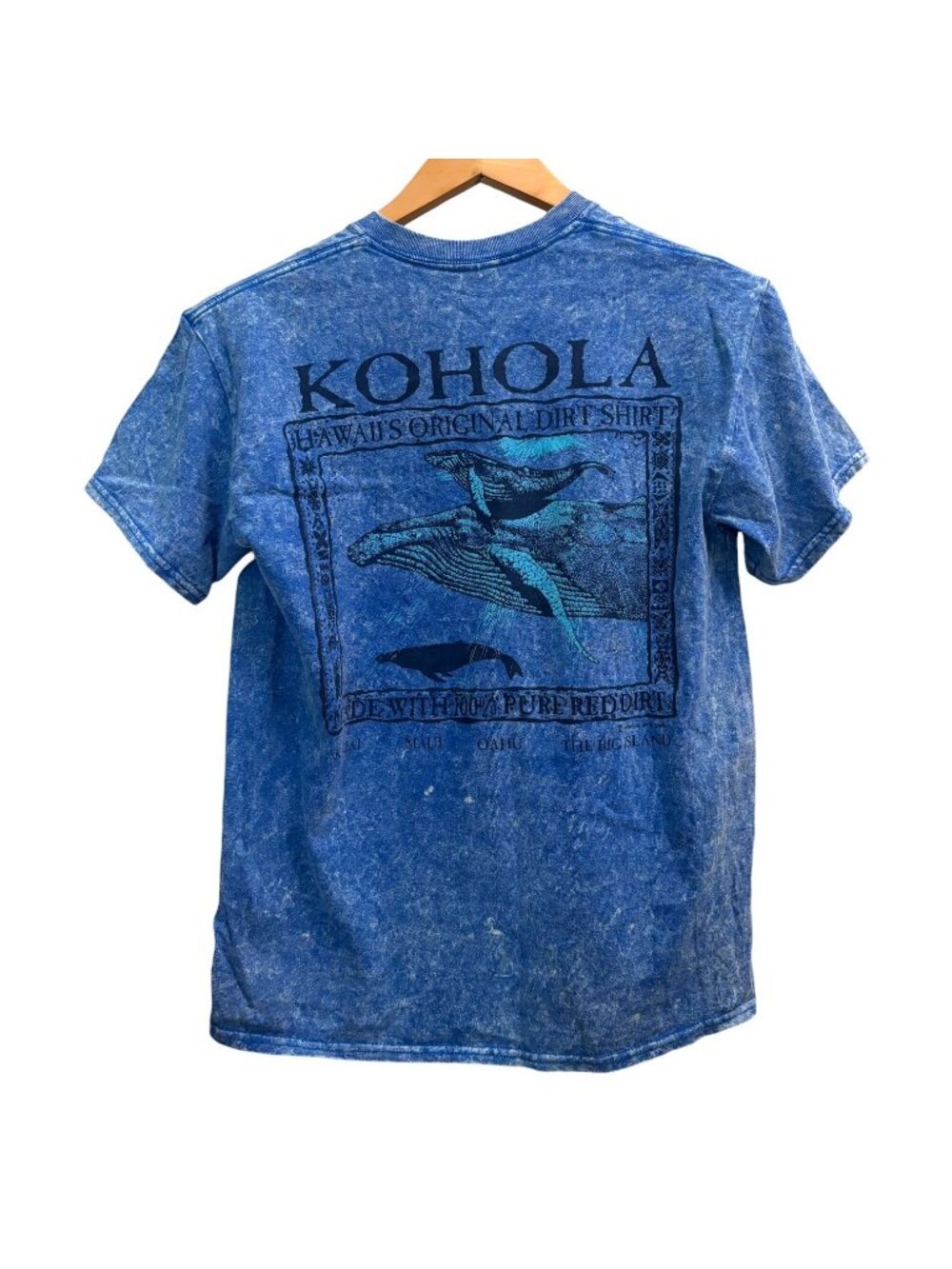 Vintage Y2K Red Dirt Acid Wash Hawaii Tee S Print Souvenir Tourist T-Shirt